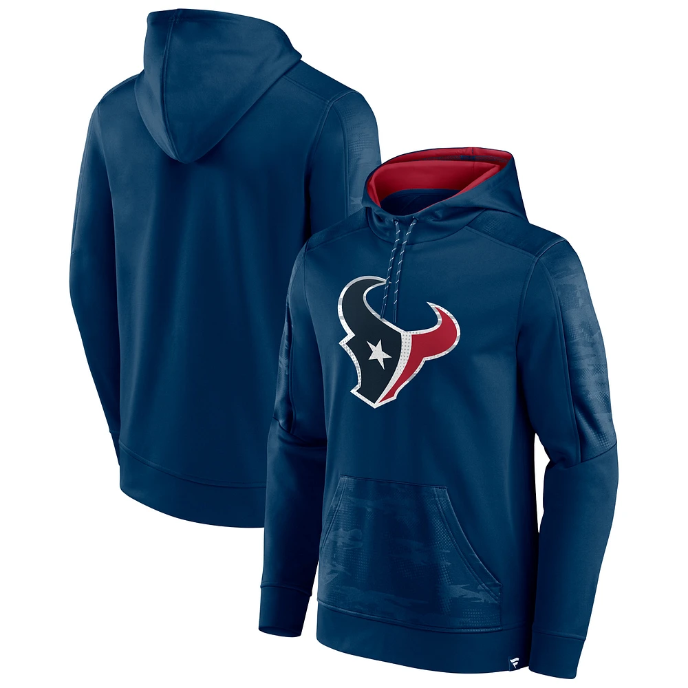 Men's Fanatics Navy Houston Texans On The Ball Pullover Hoodie