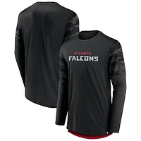 Men's Fanatics Black/Red Atlanta Falcons Square Off Long Sleeve T-Shirt