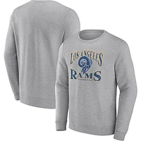 Men's Fanatics Heathered Charcoal Los Angeles Rams Playability Pullover Sweatshirt