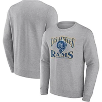 Men's Fanatics Heathered Charcoal Los Angeles Rams Playability Pullover Sweatshirt