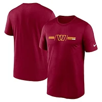 Men's Nike Burgundy Washington Commanders Fan Gear Horizontal Lockup Legend - Performance T-Shirt