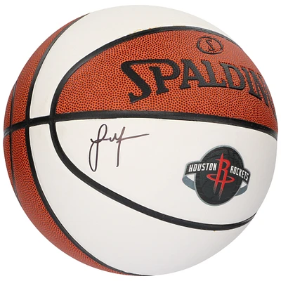 Jalen Green Houston Rockets Autographed White Panel Basketball