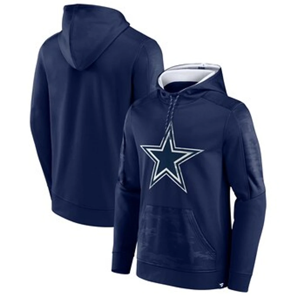 Men's Fanatics Navy Dallas Cowboys On The Ball Pullover Hoodie