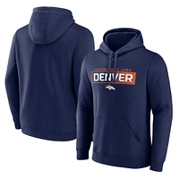 Men's Fanatics Navy Denver Broncos Down The Field Pullover Hoodie