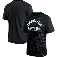 Men's Fanatics Black Carolina Panthers Hail Mary Raglan T-Shirt