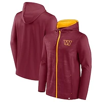 Men's Fanatics Burgundy/Gold Washington Commanders Ball Carrier Full-Zip Hoodie