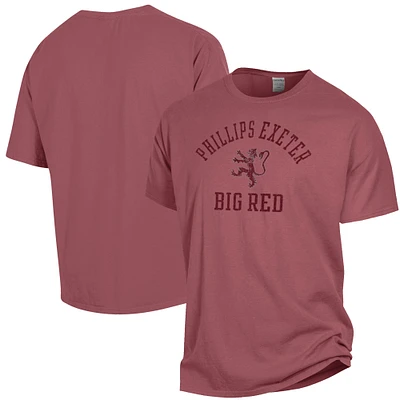 Men's ComfortWash Maroon Phillips Exeter Academy Big Red Arch Logo Garment Dyed T-Shirt