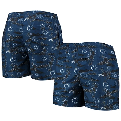 Men's FOCO Navy Penn State Nittany Lions Island Palm Swim Trunks