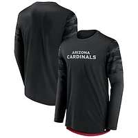 Men's Fanatics Black/Cardinal Arizona Cardinals Square Off Long Sleeve T-Shirt