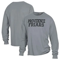 Men's ComfortWash Gray Providence Friars Stack Garment Dyed Long Sleeve T-Shirt