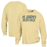 Men's ComfortWash Gold St. Joseph's College Long Island Golden Eagles Stack Garment Dyed Sleeve T-Shirt