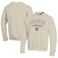 Men's Champion Heathered Oatmeal Eastern Connecticut State Warriors Eco Powerblend Crewneck Sweatshirt