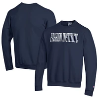 Men's Champion Navy SUNY Fashion Institute of Technology Tigers Eco Powerblend Crewneck Sweatshirt