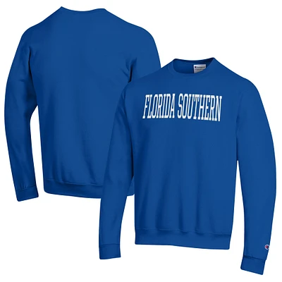 Men's Champion Blue Florida Southern Moccasins Eco Powerblend Crewneck Sweatshirt