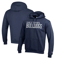 Men's Champion Navy Citadel Bulldogs Eco Powerblend Pullover Hoodie