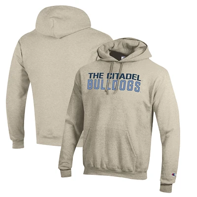 Men's Champion Heathered Oatmeal Citadel Bulldogs Eco Powerblend Pullover Hoodie