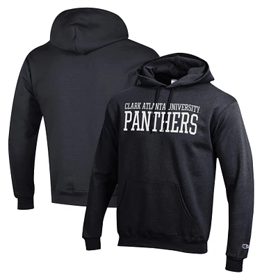 Men's Champion Black Clark Atlanta University Panthers Eco Powerblend Pullover Hoodie