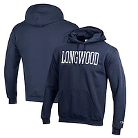 Men's Champion Navy Longwood Lancers Eco Powerblend Pullover Hoodie