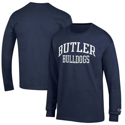 Men's Champion Navy Butler Bulldogs Jersey Long Sleeve T-Shirt
