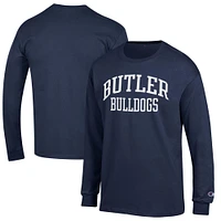 Men's Champion Navy Butler Bulldogs Jersey Long Sleeve T-Shirt