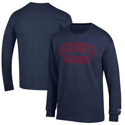 Men's Champion Navy Eastern Connecticut State Warriors Jersey Long Sleeve T-Shirt
