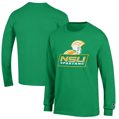 Men's Champion Green Norfolk State Spartans Jersey Est. Date Long Sleeve T-Shirt