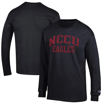 Men's Champion Black North Carolina Central Eagles Jersey Long Sleeve T-Shirt