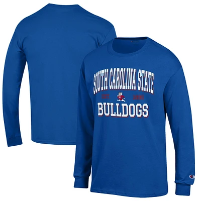 Men's Champion Blue South Carolina State Bulldogs Jersey Est. Date Long Sleeve T-Shirt