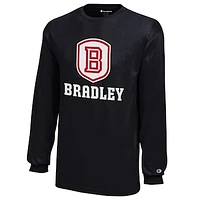 Youth Champion Black Bradley Braves Jersey Long Sleeve T-Shirt