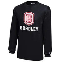 Youth Champion Black Bradley Braves Jersey Long Sleeve T-Shirt