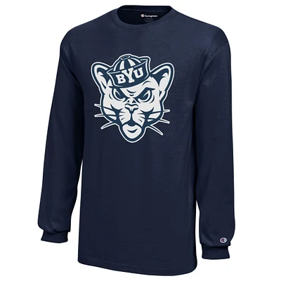 Youth Champion Navy BYU Cougars Jersey Long Sleeve T-Shirt