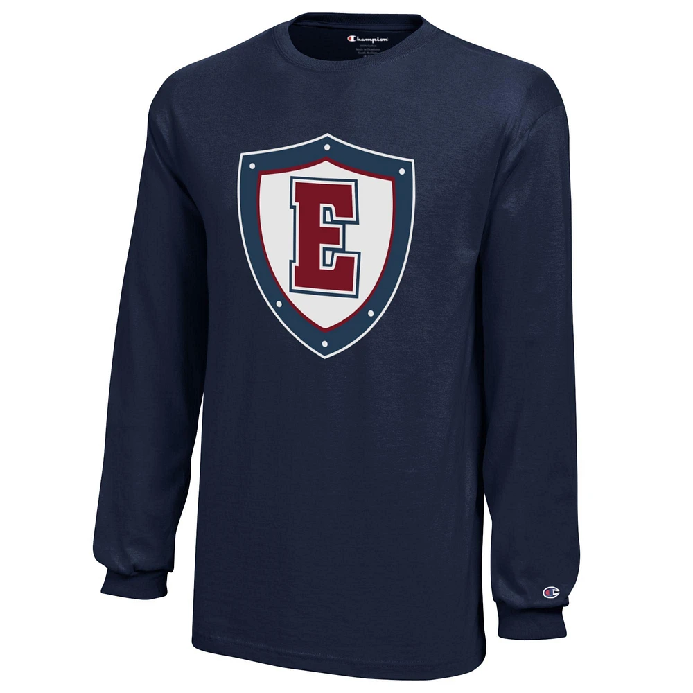 Youth Champion Navy Eastern Connecticut State Warriors Jersey Long Sleeve T-Shirt