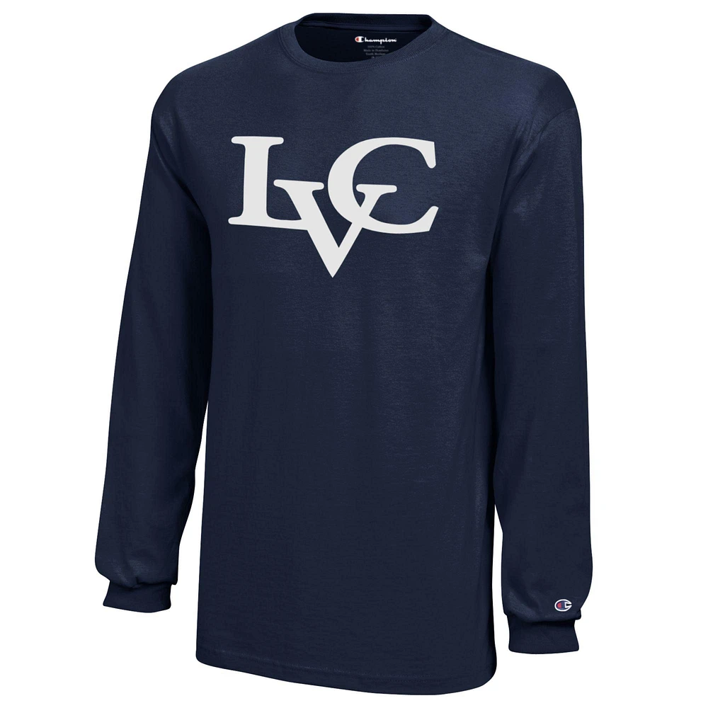 Youth Champion Navy Lebanon Valley Flying Dutchmen Jersey Long Sleeve T-Shirt