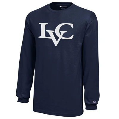 Youth Champion Navy Lebanon Valley Flying Dutchmen Jersey Long Sleeve T-Shirt