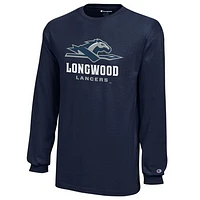 Youth Champion Navy Longwood Lancers Jersey Long Sleeve T-Shirt