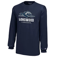 Youth Champion Navy Longwood Lancers Jersey Long Sleeve T-Shirt