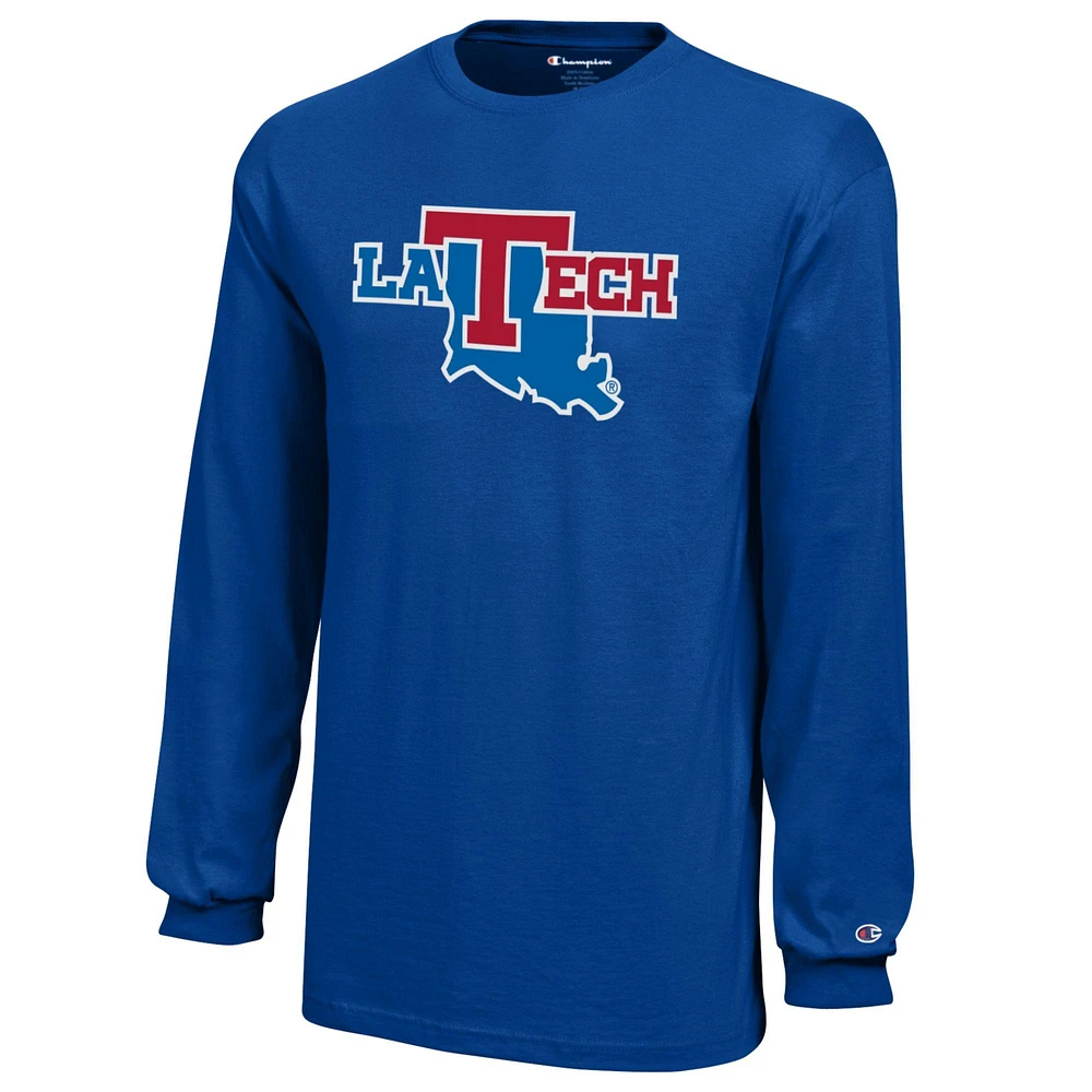 Youth Champion Royal Louisiana Tech Bulldogs Jersey Long Sleeve T-Shirt