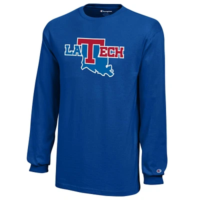 Youth Champion Royal Louisiana Tech Bulldogs Jersey Long Sleeve T-Shirt