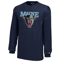 Youth Champion Navy Maine Black Bears Jersey Long Sleeve T-Shirt