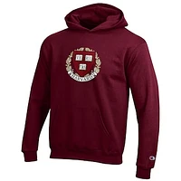 Youth Champion Crimson Harvard Eco Powerblend Pullover Hoodie