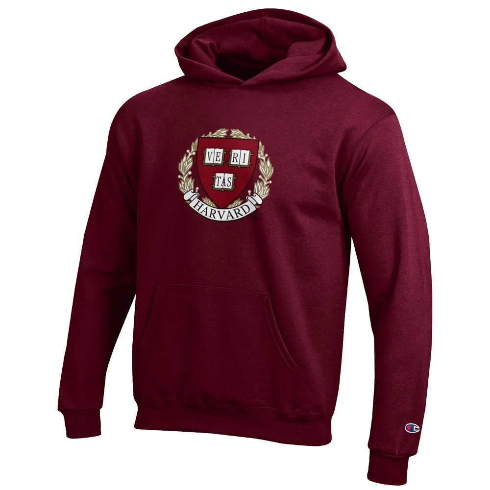 Youth Champion Crimson Harvard Eco Powerblend Pullover Hoodie