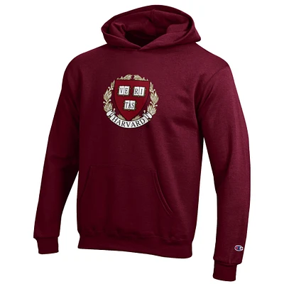 Youth Champion Crimson Harvard Eco Powerblend Pullover Hoodie