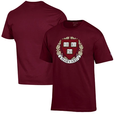 Men's Champion Crimson Harvard Primary Jersey T-Shirt