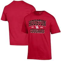 Men's Champion Red Houston Cougars Est. Date Jersey T-Shirt