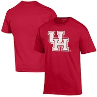 Men's Champion Red Houston Cougars Primary Jersey T-Shirt