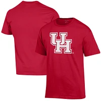Men's Champion Red Houston Cougars Primary Jersey T-Shirt