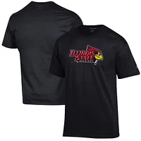 Men's Champion Black Illinois State Redbirds Primary Jersey T-Shirt