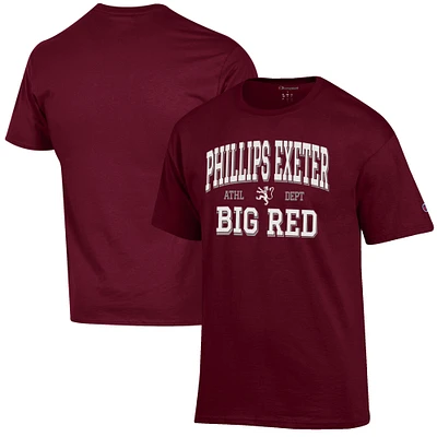 Men's Champion Maroon Phillips Exeter Academy Big Red Est. Date Jersey T-Shirt