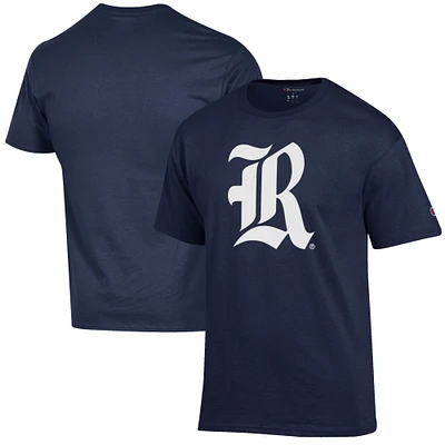 Men's Champion Navy Rice Owls Primary Jersey T-Shirt