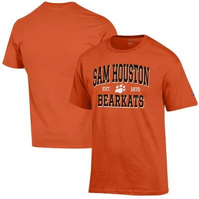 Men's Champion Orange Sam Houston State Bearkats Est. Date Jersey T-Shirt